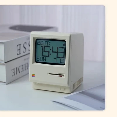 Computer-Inspired Retro MacLock Clock Calendar Desk Clocks - Image 1 of 4