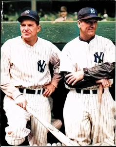 Lou Gehrig- & George Selkirk  8x10 Colorized Print-FREE SHIPPING - Picture 1 of 1
