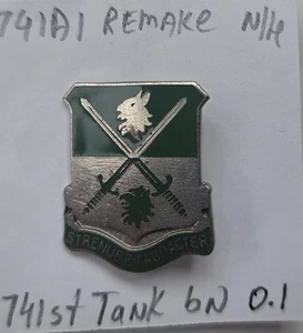 741st Tank Battalion Di Dui Unit Crest Insignia pin - Picture 1 of 2