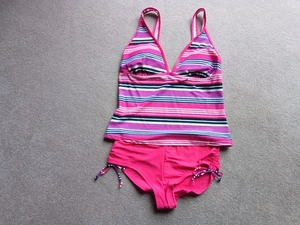 New Ladies pink Tankini 16s top 12s bottoms - Picture 1 of 7
