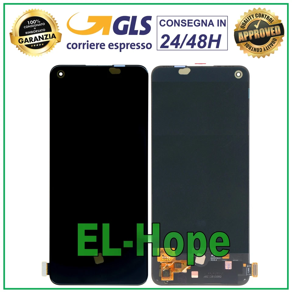 DISPLAY LCD OLED PER OPPO FIND X5 LITE CPH2371 TOUCH SCREEN VETRO SCHERMO
