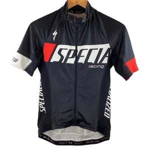Specialized Black Team Replica Dual Fabric Men's Zip Up Cycling Jersey UK M - Picture 1 of 6