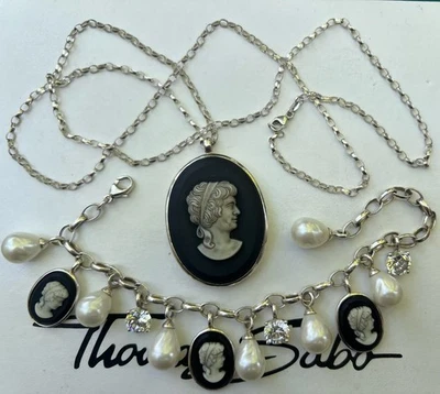 Seltenes Thomas Sabo Schmuck Set Armband & Kette & Kamee Anhänger Rarität  - Bild 1 von 4