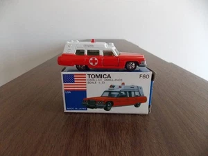 Tomica Foreign Car Series Cadillac Ambulance Made In Japan T27 Minicar - Picture 1 of 8