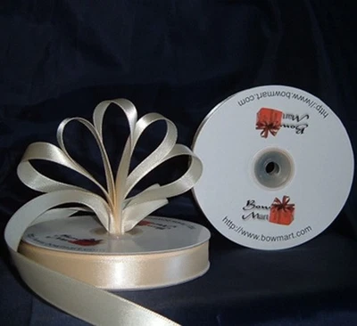 Cinta de satén - 7/8" cara única 50 yardas (150 pies) - costura - artesanía - favores Foto 1 de 4