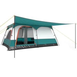 Costway 8-10 Person Camping Tent with Porch and Rainfly Large - Picture 1 of 4