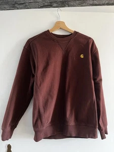 Carhartt WIP American Script Sweatshirt Gr. S wie M Braun Top Pullover Pulli - Bild 1 von 6