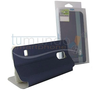 FUNDA SOPORTE de PIEL AZUL MOFI MIXED para SAMSUNG GALAXY S5 MINI flip libro - Imagen 1 de 1