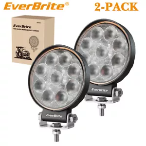 EverBrite 2PC LED Pods 4-1/2" 30W Flood Lights Off-Road LED Fog Light Work Light - Picture 1 of 12