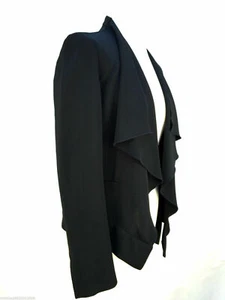 Zara Black Waterfall Blazer Jacket Size M RRP £79.99 - Picture 1 of 10