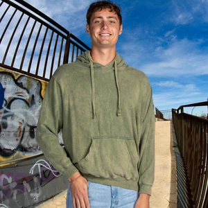 DYENOMITE UNISEX GREEN MINERAL WASH HOODIE XL NEW - Picture 1 of 2