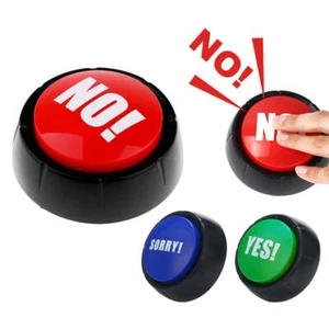 Funny Talking Button - Bullshit No Sorry Yes Sound Gag Toy Gift for Home Party - Picture 1 of 13