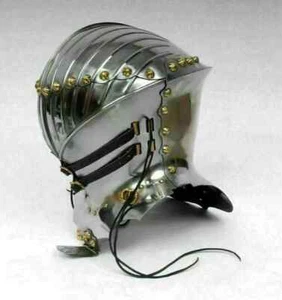 Medieval Jousting 18 Gauge Steel Knight Fighting Armor Helmet Best for Gift - Picture 1 of 4