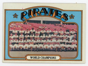 1972 Topps Pittsburgh Pirates Team Card World Champs #1 Ex - Picture 1 of 1