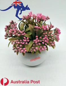 Artificial PINKFlower in pot Home decor Wedding Outdoor Indoor AU STOCK - Picture 1 of 1
