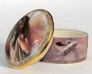 Vintage “First Glance” by Lee Bogle For Native Beauty MUSIC Trinket BOX 1998 COA - Picture 1 of 11