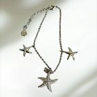Touchstone Crystal By Swarovski South Beach Starfish Anklet Bracelet 8 1/2"