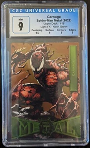 2022 MARVEL METAL UNIVERSE CARNAGE #18 GREEN FX CGC 9 - Bild 1 von 1