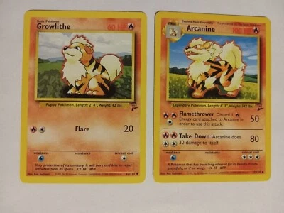 10 Base Set 2 Pokemon Cards! Charmander, Arcanine, Magmar, Vulpix + Other Cards - Image 1 of 4