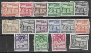 Juego definitivo de las Islas Turcas y Caicos 1938 SG194-205 como nuevo gato £150+ - Imagen 1 de 1