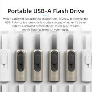 Philips 128GB USB 3.2 High-Speed Thumb Drive - Store Music, Photos Files, Videos - Afbeelding 1 van 14