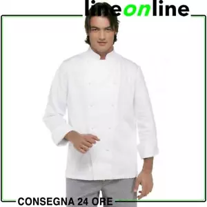 Giacca cuoco Giblor’s art. 101 Bianca 100% cotone unisex con doppio petto - Foto 1 di 1