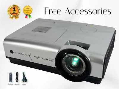 🔥 Proyector DLP REACONDICIONADO 2.500 Lúmenes 🎬 Compatible 4K 3D Listo HDMI VGA USB Foto 1 de 4