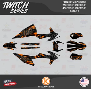 Kit de gráficos para KTM 250EXC-F 350EXC-F 450EXC-F 500EXC-F 2020-23 Twitch - Naranja - Imagen 1 de 6