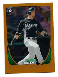 2011 BOWMAN CHROME SCOTT COUSINS ORANGE REFRACTOR #ED16/25 - Picture 1 of 1