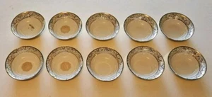 Ciroa Luxe Golden Metallic Veluto, 7" Soup & Cereal Bowls Set of 10, Unit 3 of 3 - Picture 1 of 12