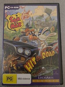SAM & MAX HIT THE ROAD Vintage PC Game Win 95 98 2000 XP Never Played LucasArts