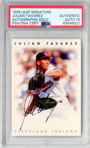 Julian Tavarez 1996 leaf signature series BRONZE autograph PSA 10 - Picture 1 of 2