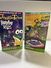 Lot of 2 Veggie Tales Larry Boy  &amp; Madam Blueberry(VHS) tape FREE SHIPPING!