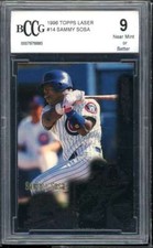 Sammy Sosa Card 1996 Topps Laser #14 BGS BCCG 9 Near Mint+