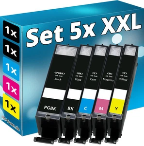 5x XL TINTE PATRONEN mit CHIP für CANON PIXMA IP7250 MG5450 MG5550 MG6450 MX925 - Bild 1 von 10