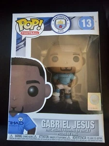 FUNKO POP! FOOTBALL #13 Gabriel Jesus Manchester City SUN DAMAGED NEW IN BOX - Picture 1 of 6