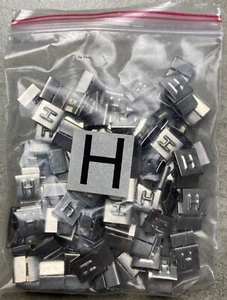 HAYATA ID-H, Stainless Steel Cable Marker 316SS, Symbol "H" , 100 Pc's Pkt - Picture 1 of 3