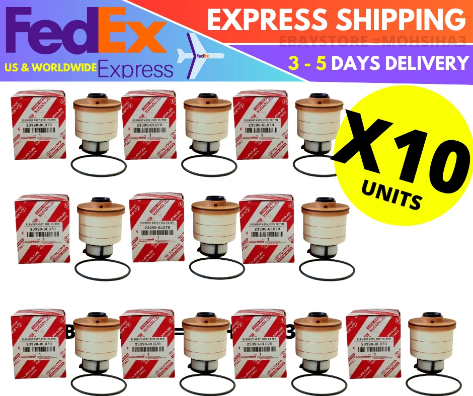 Genuine OEM Toyota Hilux 2015-2022 Diesel Element Fuel Filter 23390-0L070 X 10 - Image 1 of 4