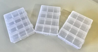 New! Plastic Storage Organizer Box 12 Grid Adjustable Jewelry Beads Fishing Hook - Image 1 of 3