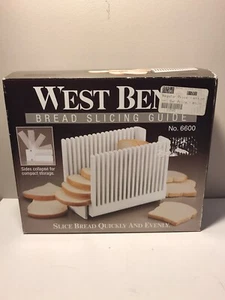 West Bend Bread Slicing Guide 6600 Beige Collapsible Original Box Clean - Picture 1 of 6