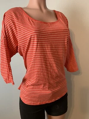Eye Candy Women’s  Short Sleeve  Striped T Shirt 1X Nwt - Image 1 of 4