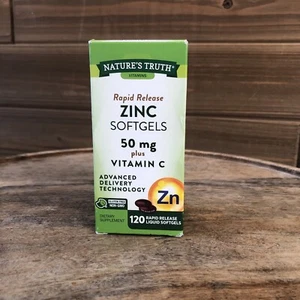 Zinc Plus Vitamin C - 120 Rapid Release Liquid Softgels - Exp 12/25 - Picture 1 of 6