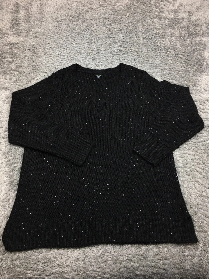 APT 9 Sweater Womens Size 2X Black Stretch Long Sleeve Woman - Image 1 of 4
