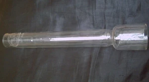GLASZYLINDER gemarkt L.B CRISTAL RECUIT 38 mm für  PEROLEUM RUNDBRENNER LAMPENG - Picture 1 of 3