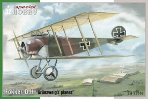 Special Hobby 1/32 Special Hobby Fokker D.II Grünzweig`s Planes Plastic Model Ki - Picture 1 of 1