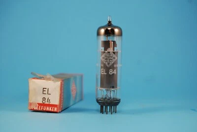 Tubo de salida de alimentación Pentode probado Telefunken EL84 6BQ5 NUEVO EN CAJA 6P15 Foto 1 de 4