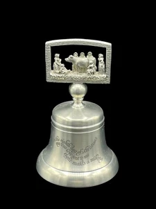 Campana de peltre Crown & Rose de 12 días de Navidad 1985 - 8 doncellas a ordeño - Imagen 1 de 6