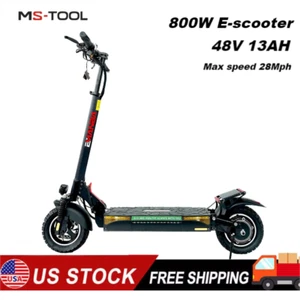 2025 Electric Scooter 800W 48V 13AH With Seat Adult 10in Off-Road Tires 28Mph - Picture 1 of 13