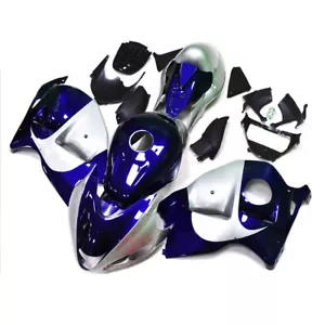 Grey Silver Fairings Kit for Suzuki 1997-2007 GSXR1300 Hayabusa ABS Body Kit - Picture 1 of 8