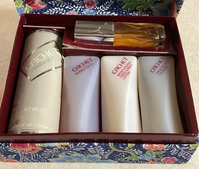 Vintage Cache Prince Matchabelli Fragrances Gift Set in Floral Fabric Gift Box - Image 1 of 4
